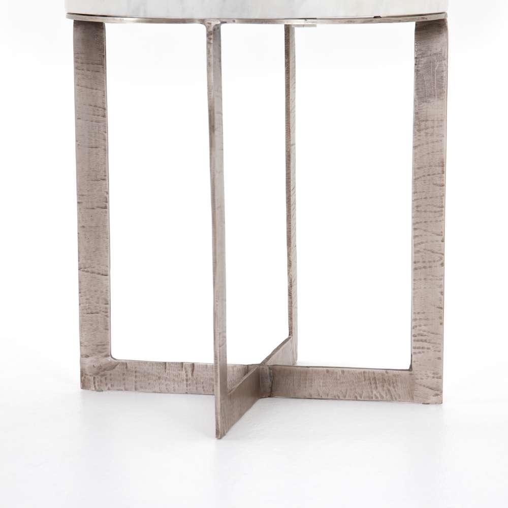 Four Hands - Lennie Round Nightstand - Brushed Nickel - 109351-001 veiw 2