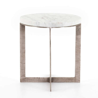 Four Hands - Lennie Round Nightstand - Brushed Nickel - 109351-001 veiw 3
