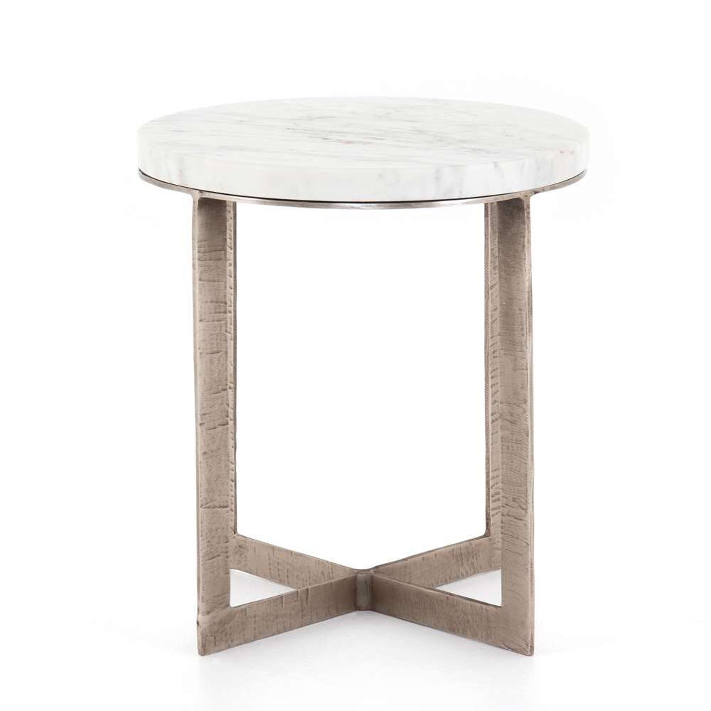 Four Hands - Lennie Round Nightstand - Brushed Nickel - 109351-001 veiw 4