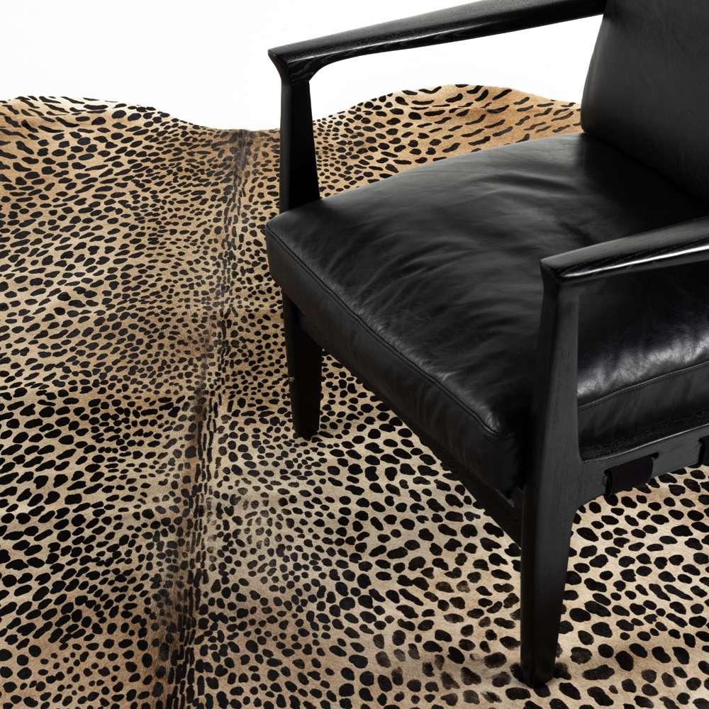 Four Hands - Leopard Printed Hide Rug - Brown & Black - 227528-002 veiw 4