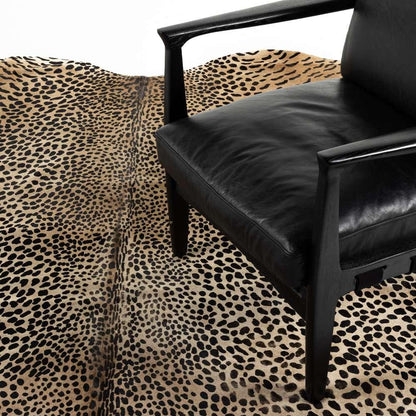 Four Hands - Leopard Printed Hide Rug - Brown & Black - 227528-002 veiw 4