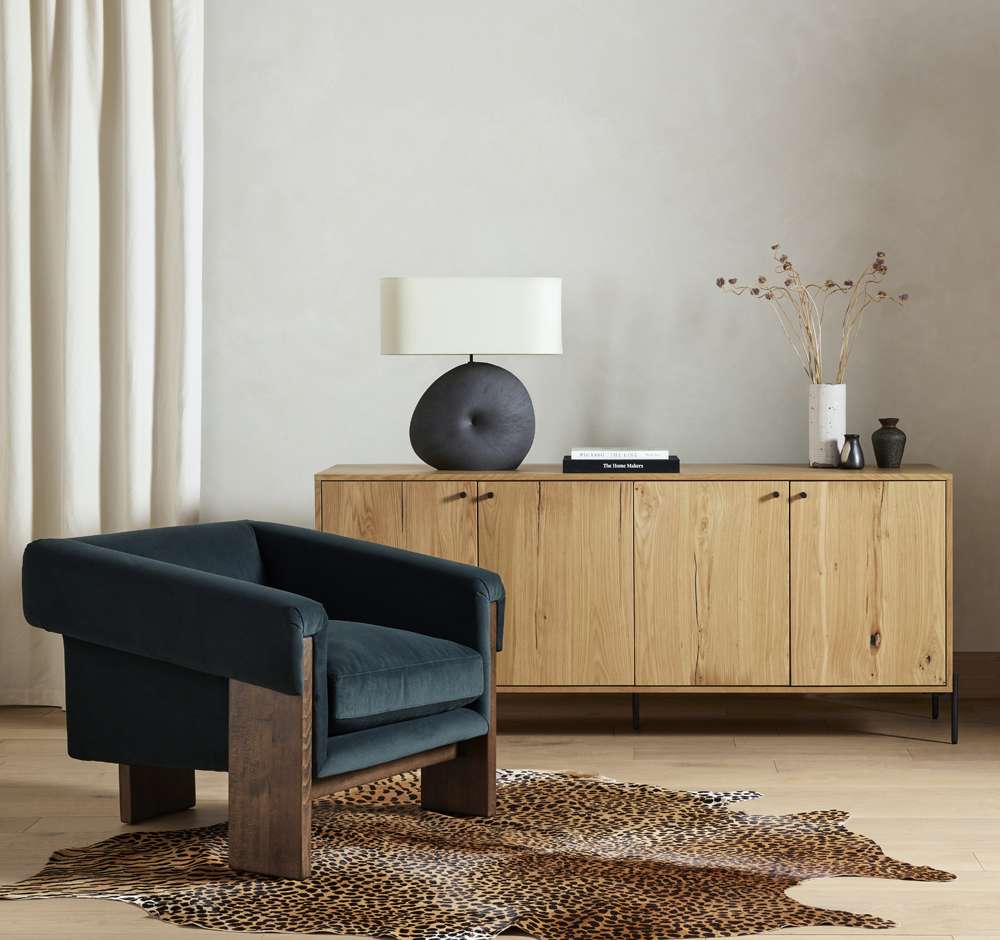 Four Hands - Leopard Printed Hide Rug - Brown & Black - 227528-002 veiw 5
