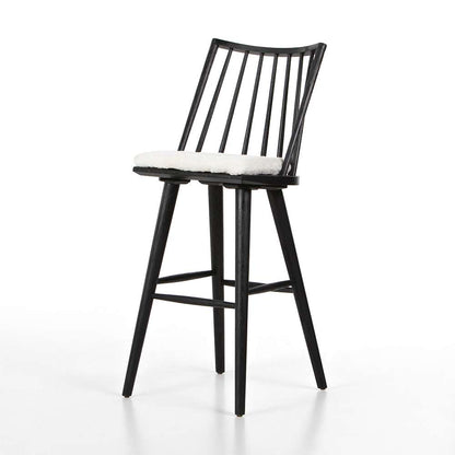 Four Hands - Lewis Windsor Bar Stool With Cushion - Black - 228387-013 veiw 1