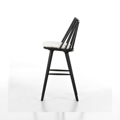Four Hands - Lewis Windsor Bar Stool With Cushion - Black - 228387-013 veiw 3