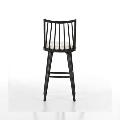 Four Hands - Lewis Windsor Bar Stool With Cushion - Black - 228387-013 veiw 4