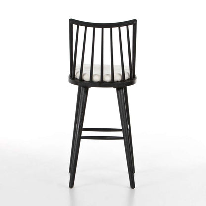 Four Hands - Lewis Windsor Bar Stool With Cushion - Black - 228387-013 veiw 6