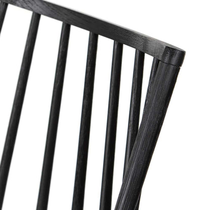 Four Hands - Lewis Windsor Bar Stool With Cushion - Black - 228387-013 veiw 7