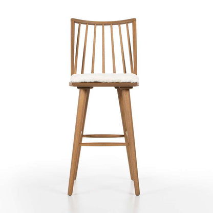 Four Hands - Lewis Windsor Bar + Counter Stool - Cream Shorn Sheepskin - 228387-015 veiw 3