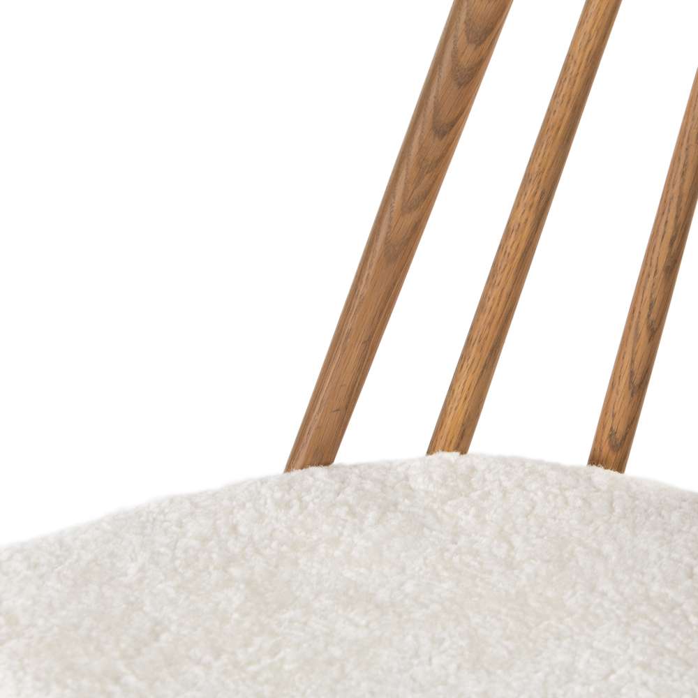 Four Hands - Lewis Windsor Bar + Counter Stool - Cream Shorn Sheepskin - 228387-015 veiw 5