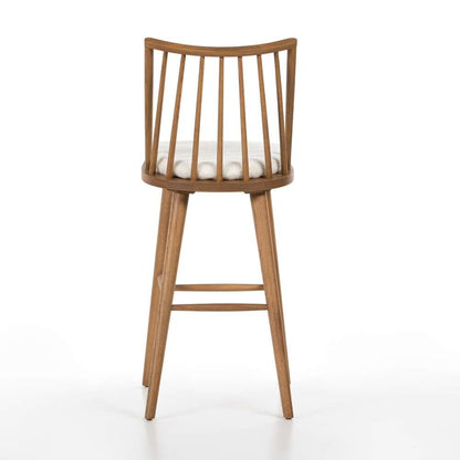 Four Hands - Lewis Windsor Bar + Counter Stool - Cream Shorn Sheepskin - 228387-015 veiw 6
