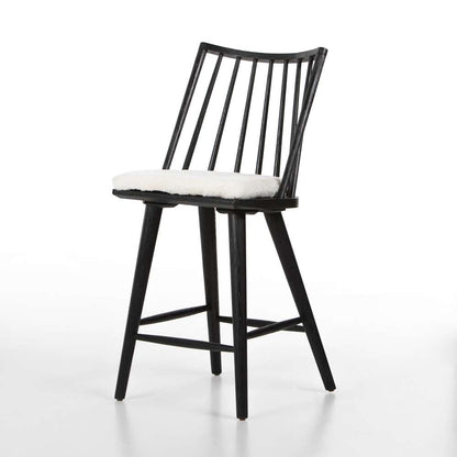 Four Hands - Lewis Windsor Counter Stool W Cushion - Black - 228387-014 veiw 1