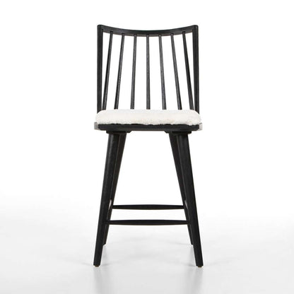 Four Hands - Lewis Windsor Counter Stool W Cushion - Black - 228387-014 veiw 3