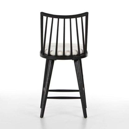 Four Hands - Lewis Windsor Counter Stool W Cushion - Black - 228387-014 veiw 6