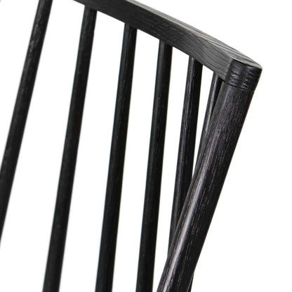 Four Hands - Lewis Windsor Counter Stool W Cushion - Black - 228387-014 veiw 7