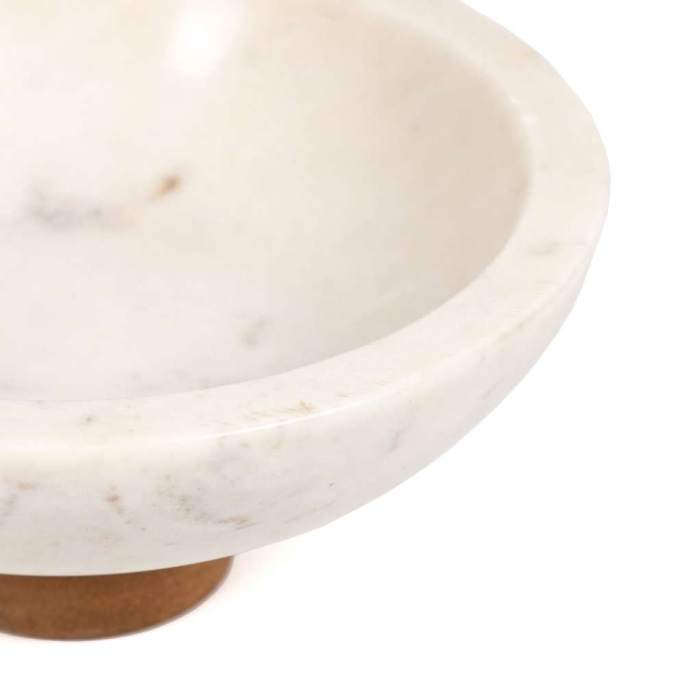 Four Hands - Lira Bowl - Honed White Marble - 229057-002 veiw 3