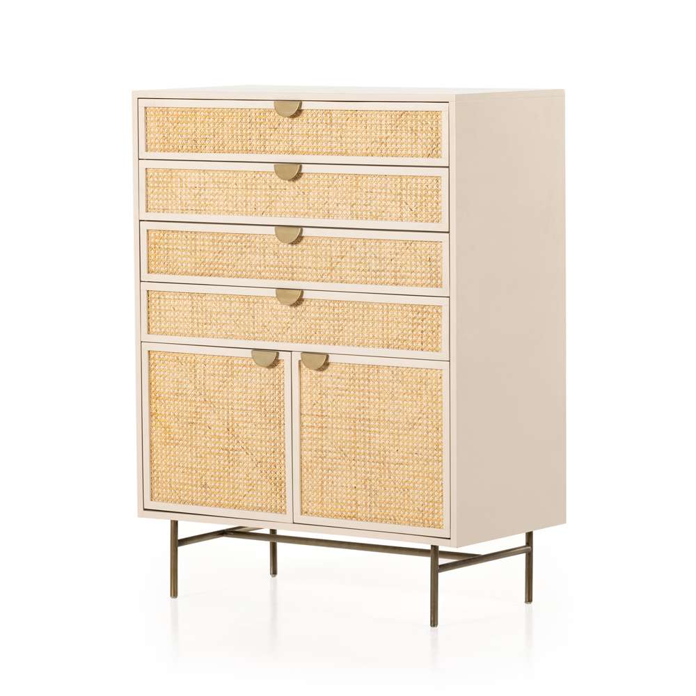 Four Hands - Luella Tall Dresser - Matte Alabaster - 228259-001 veiw 1