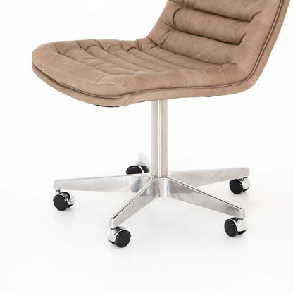 Four Hands - Malibu Desk Chair - Natural Wash Mushroom - 105699-012 veiw 3
