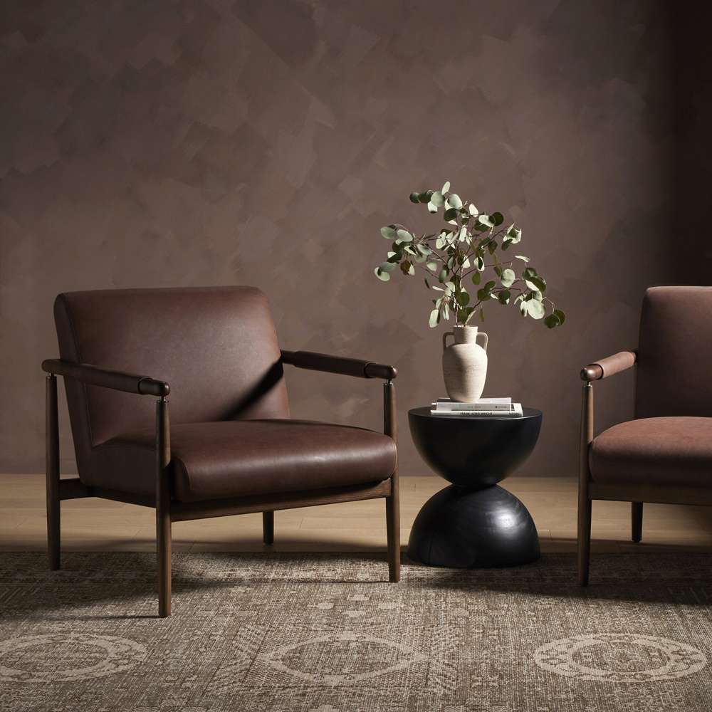 Four Hands - Markia Chair - Brickhouse Dark Brown - 230991-001 veiw 4