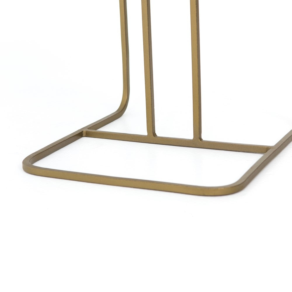 Four Hands - Adalley C Table - Polished White Marble - IMAR-99-MBR veiw 2