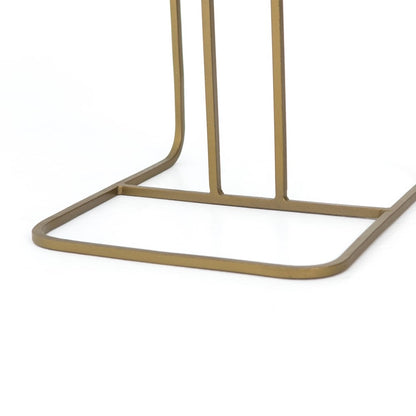 Four Hands - Adalley C Table - Polished White Marble - IMAR-99-MBR veiw 2