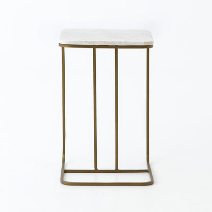 Four Hands - Adalley C Table - Polished White Marble - IMAR-99-MBR veiw 4
