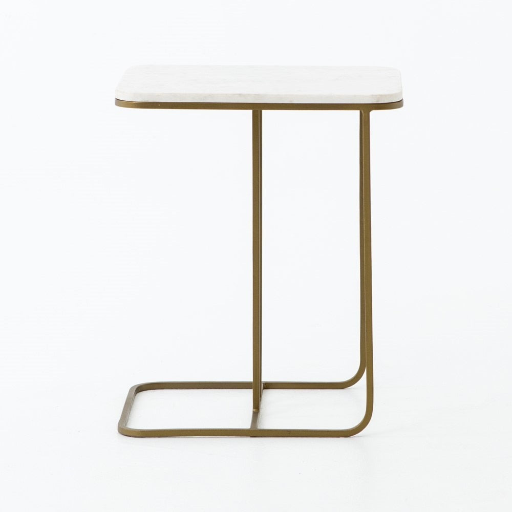 Four Hands - Adalley C Table - Polished White Marble - IMAR-99-MBR veiw 5