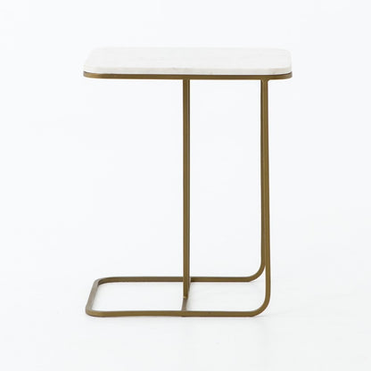 Four Hands - Adalley C Table - Polished White Marble - IMAR-99-MBR veiw 5