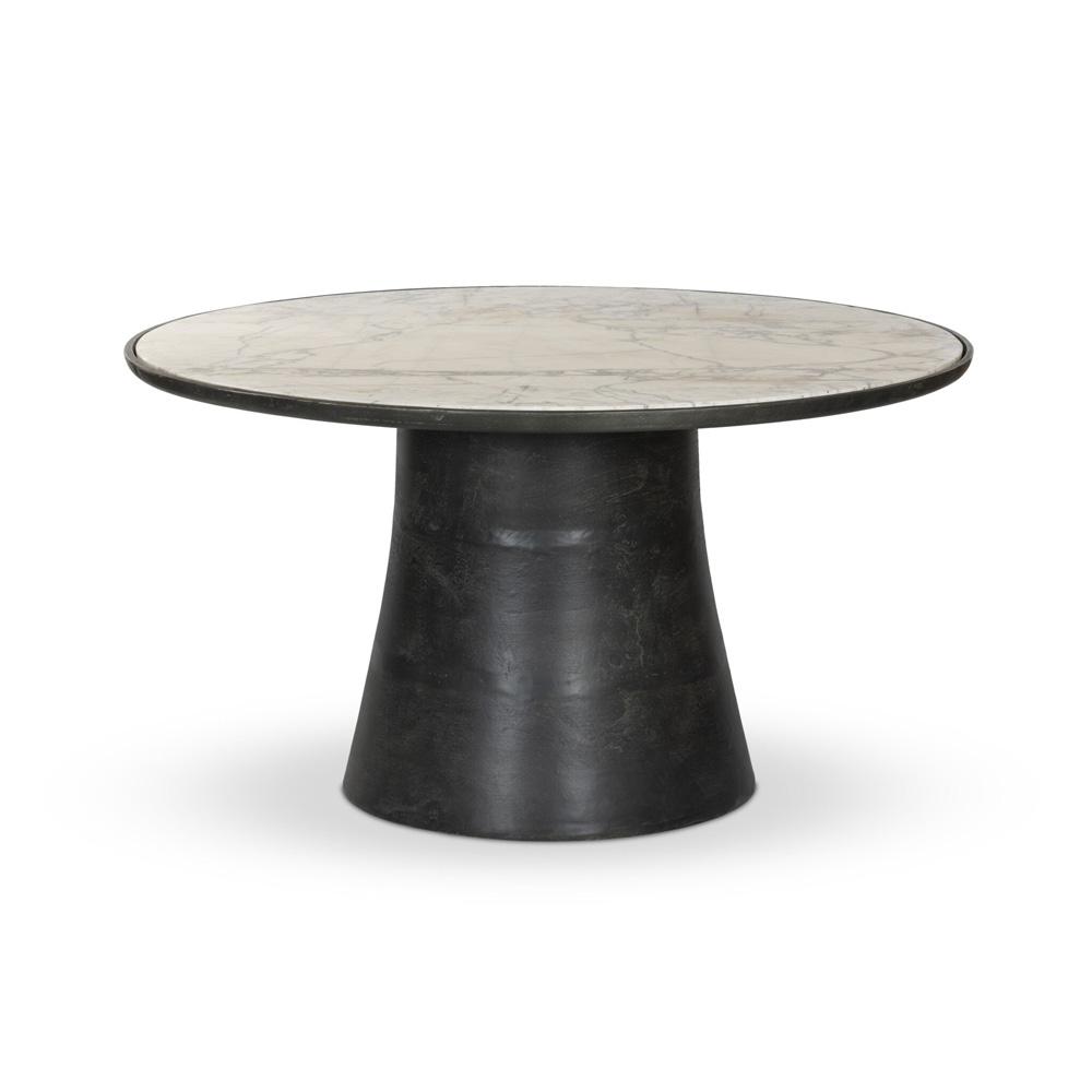 Four Hands - Marlow - Balboa Outdoor Dining Table - Veined White Marble - 245202-001 veiw 1