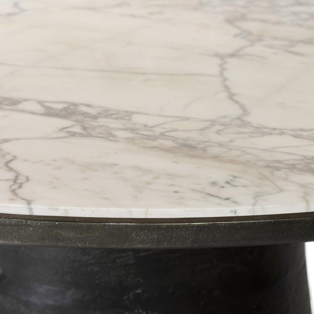Four Hands - Marlow - Balboa Outdoor Dining Table - Veined White Marble - 245202-001 veiw 6
