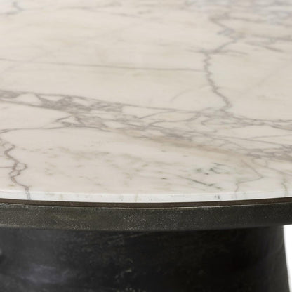 Four Hands - Marlow - Balboa Outdoor Dining Table - Veined White Marble - 245202-001 veiw 6