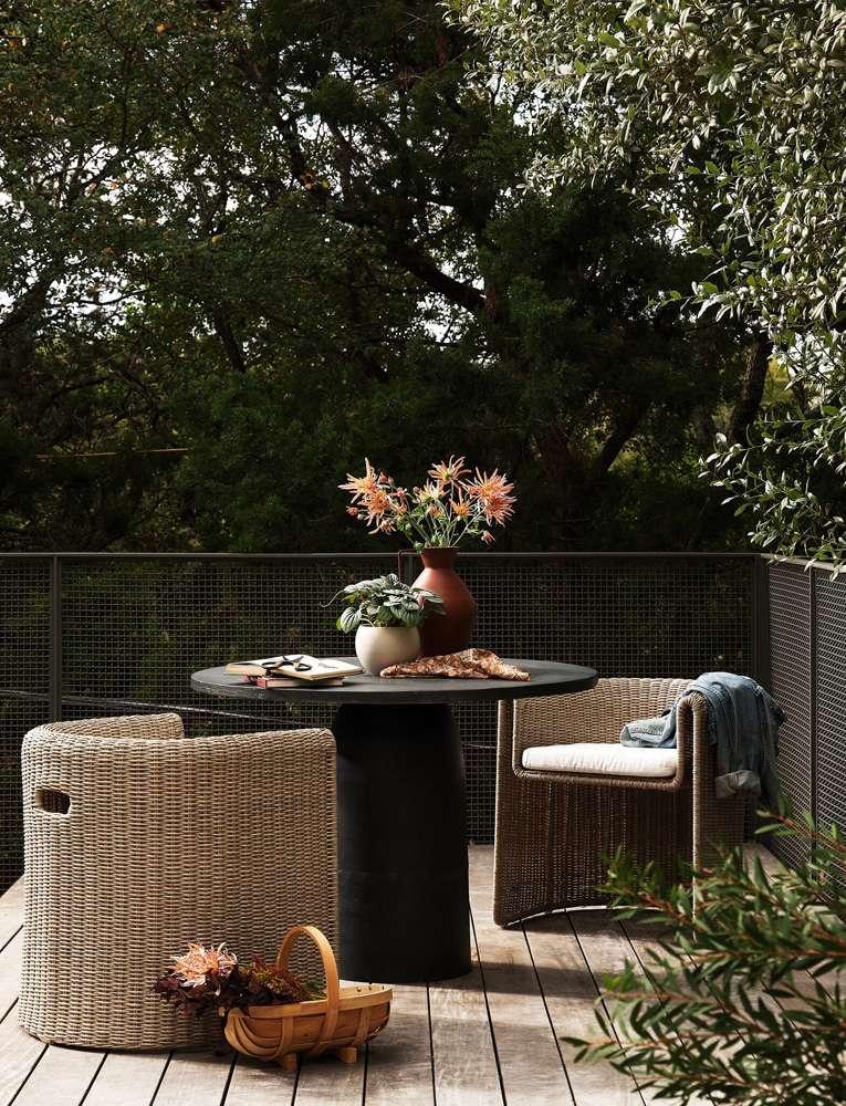 Four Hands - Marlow - Basil Outdoor Dining Table - Aged Grey - 232410-001 veiw 6