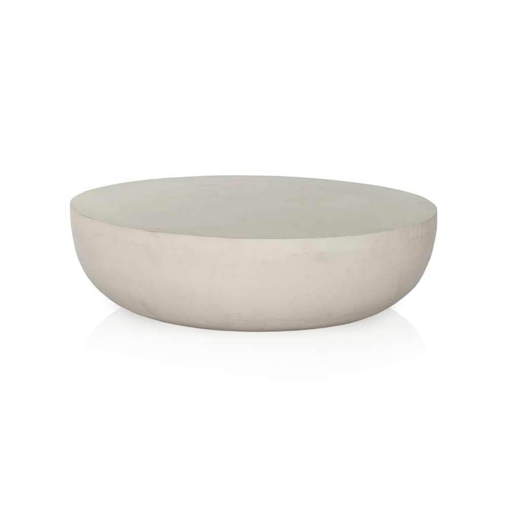Four Hands - Marlow - Basil Outdoor Rnd Coffee Table-48in-Matte White - 232203-003 veiw 1