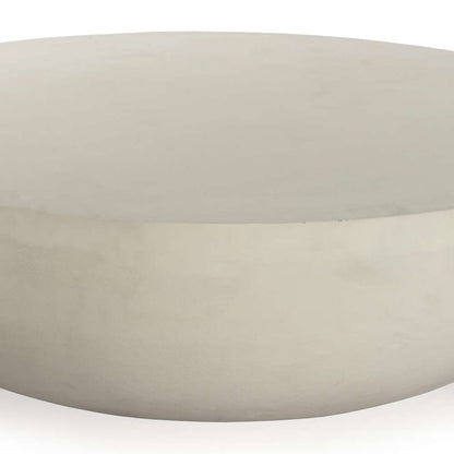 Four Hands - Marlow - Basil Outdoor Rnd Coffee Table-48in-Matte White - 232203-003 veiw 2