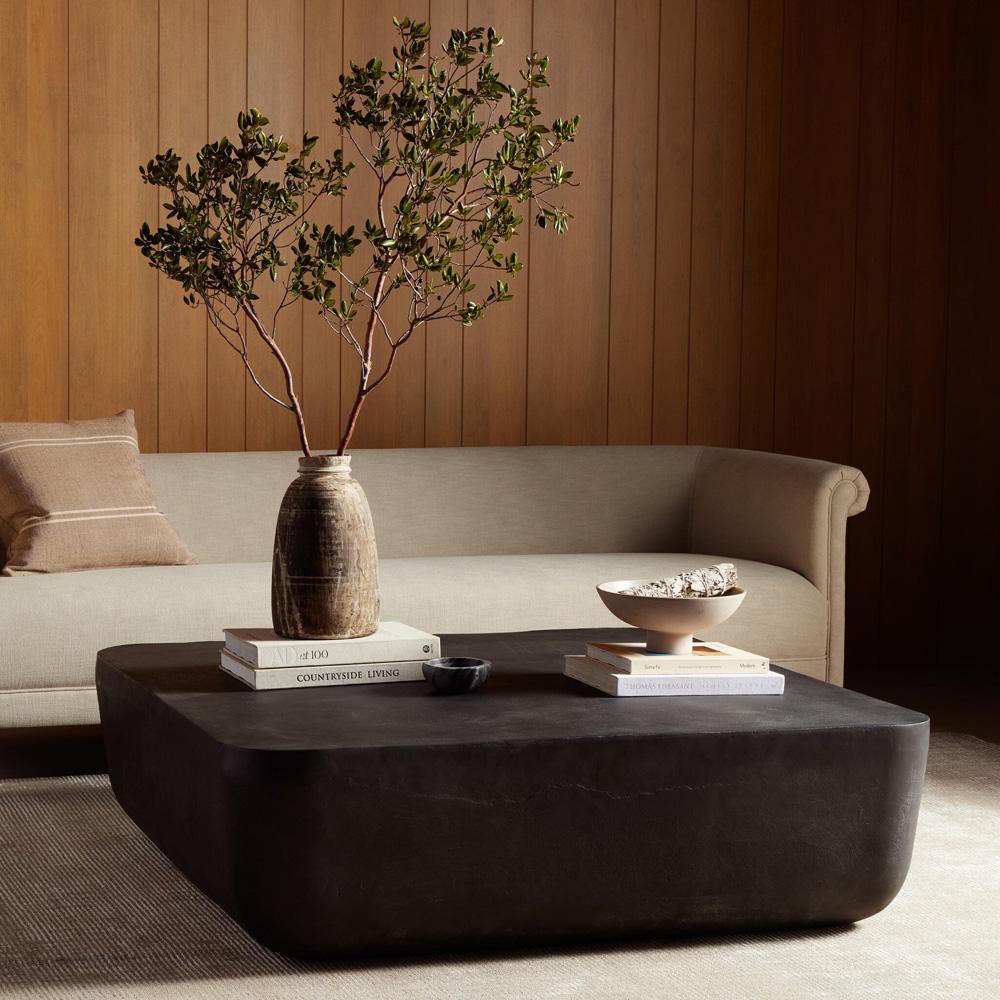 Four Hands - Marlow - Basil Square Outdoor Coffee Table - Aged Grey - 232614-001 veiw 8