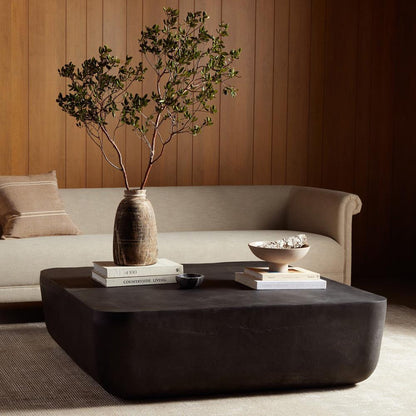 Four Hands - Marlow - Basil Square Outdoor Coffee Table - Aged Grey - 232614-001 veiw 8