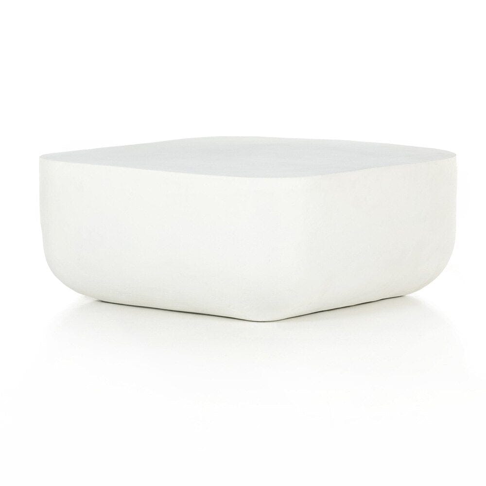 Four Hands - Marlow - Basil Square Outdoor Coffee Table - Matte White Cast Aluminum - 229988-003 veiw 1