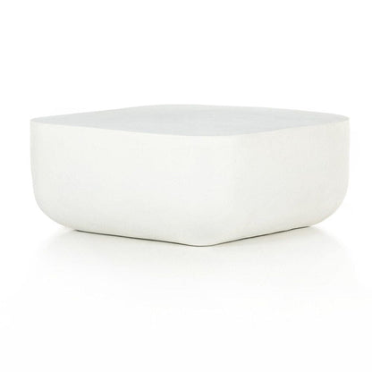 Four Hands - Marlow - Basil Square Outdoor Coffee Table - Matte White Cast Aluminum - 229988-003 veiw 1