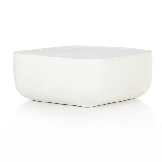 Four Hands - Marlow - Basil Square Outdoor Coffee Table - Matte White Cast Aluminum - 229988-003 veiw 1