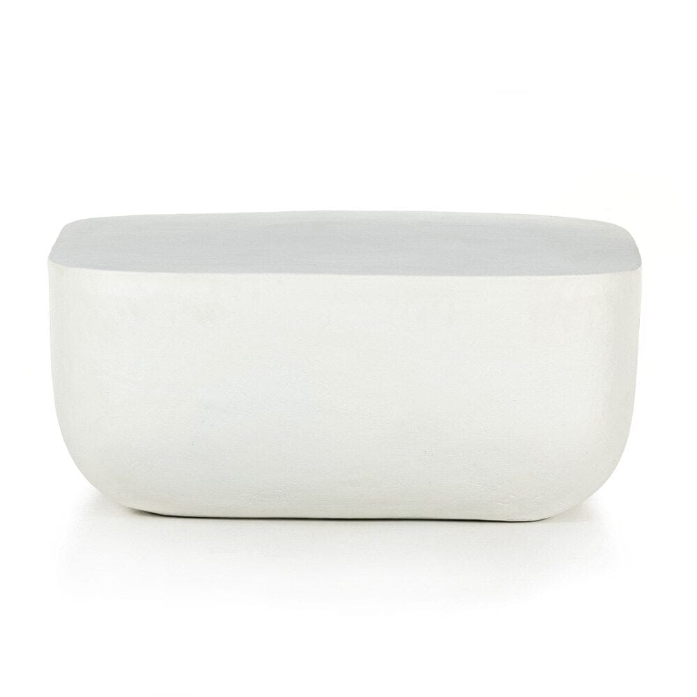 Four Hands - Marlow - Basil Square Outdoor Coffee Table - Matte White Cast Aluminum - 229988-003 veiw 2