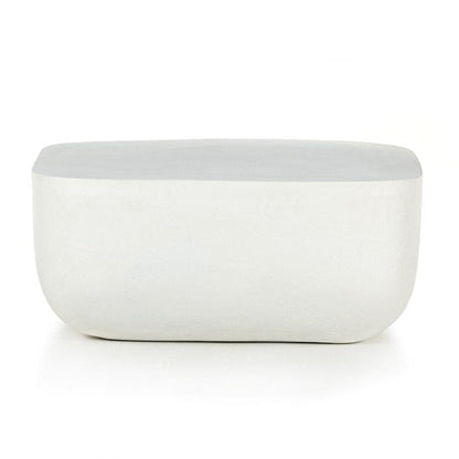 Four Hands - Marlow - Basil Square Outdoor Coffee Table - Matte White Cast Aluminum - 229988-003 veiw 2