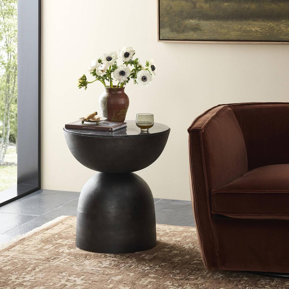 Four Hands - Marlow - Corbett End Table - Polished Black Marble - 234242-003 veiw 10