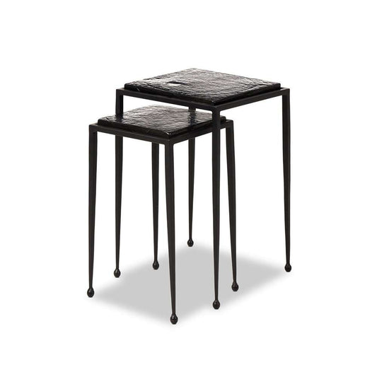 Four Hands - Marlow - Dalston Cast Glass Nesting Tables - Smoked - 239742-001 veiw 1