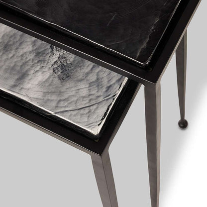 Four Hands - Marlow - Dalston Cast Glass Nesting Tables - Smoked - 239742-001 veiw 2