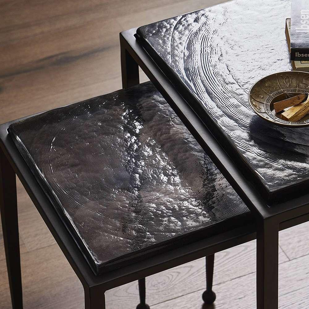 Four Hands - Marlow - Dalston Cast Glass Nesting Tables - Smoked - 239742-001 veiw 4