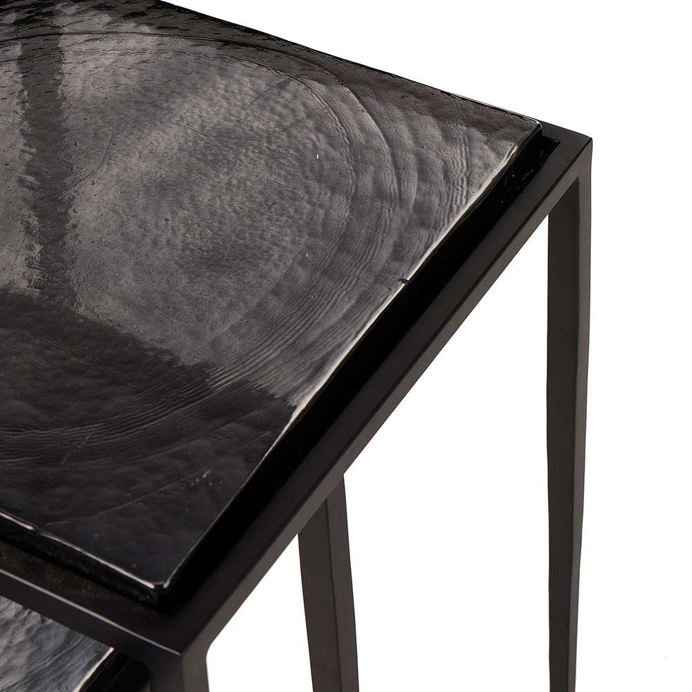Four Hands - Marlow - Dalston Cast Glass Nesting Tables - Smoked - 239742-001 veiw 6
