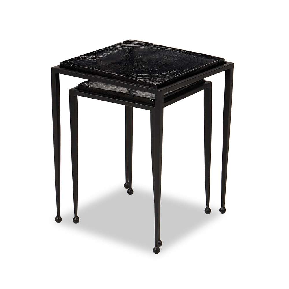 Four Hands - Marlow - Dalston Cast Glass Nesting Tables - Smoked - 239742-001 veiw 8