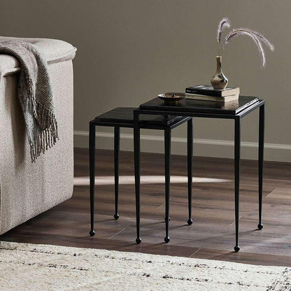 Four Hands - Marlow - Dalston Cast Glass Nesting Tables - Smoked - 239742-001 veiw 11