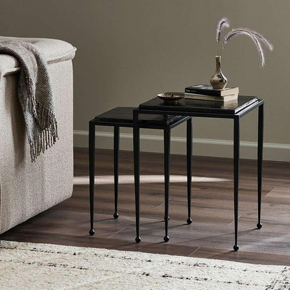 Four Hands - Marlow - Dalston Cast Glass Nesting Tables - Smoked - 239742-001 veiw 12