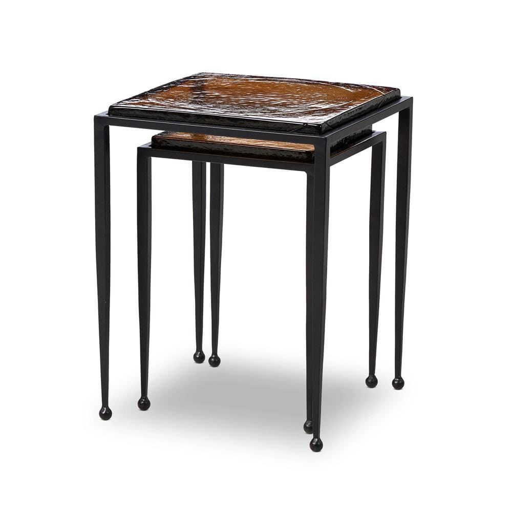 Four Hands - Marlow - Dalston Nesting End Table Set - Amber Cast Glass - 239742-002 veiw 5