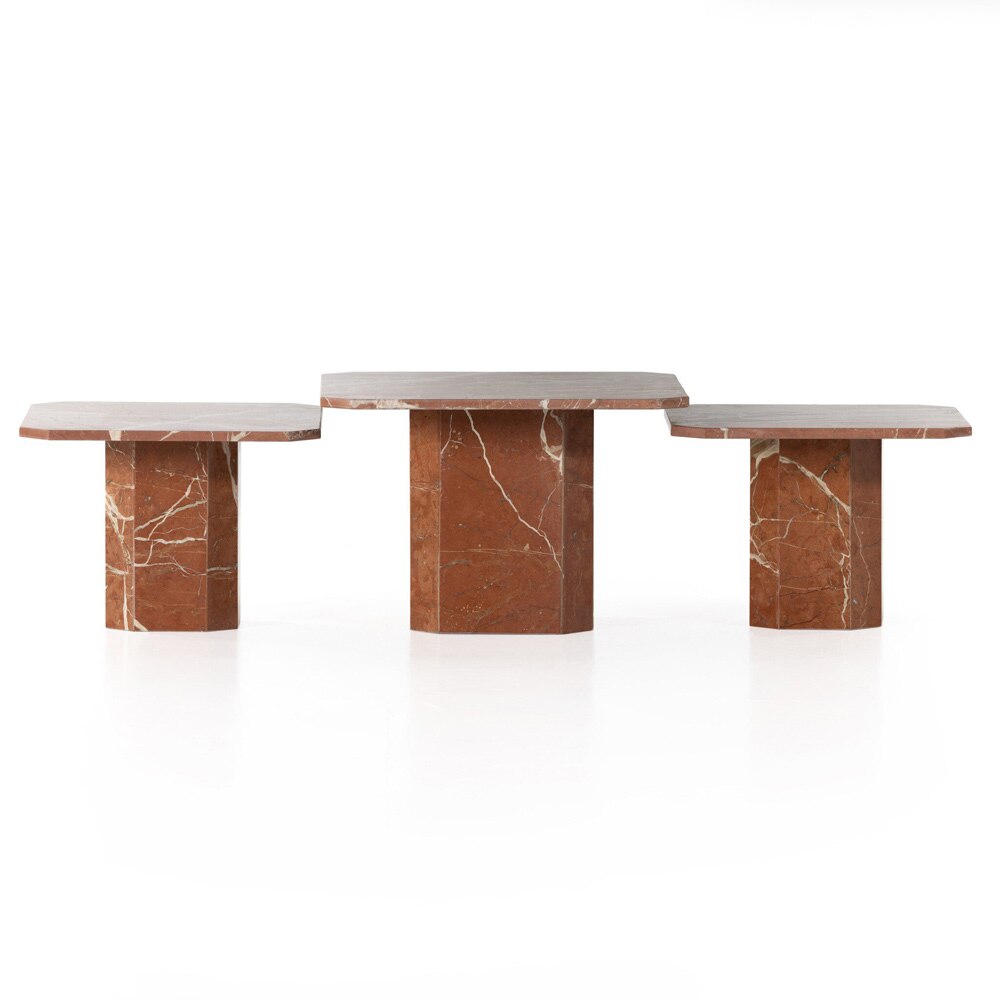 Four Hands - Marlow - Edina Coffee Table - Rusty Marble - 229607-001 veiw 2